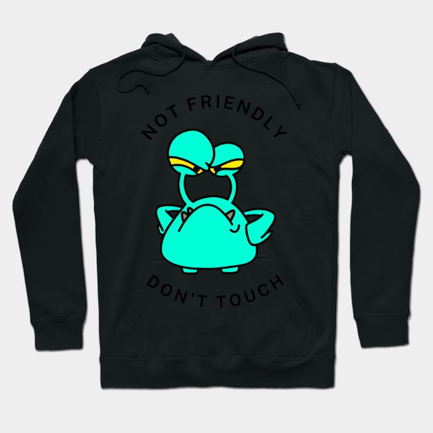 Not Friendly Don't Touch Hoodie by CityNoir